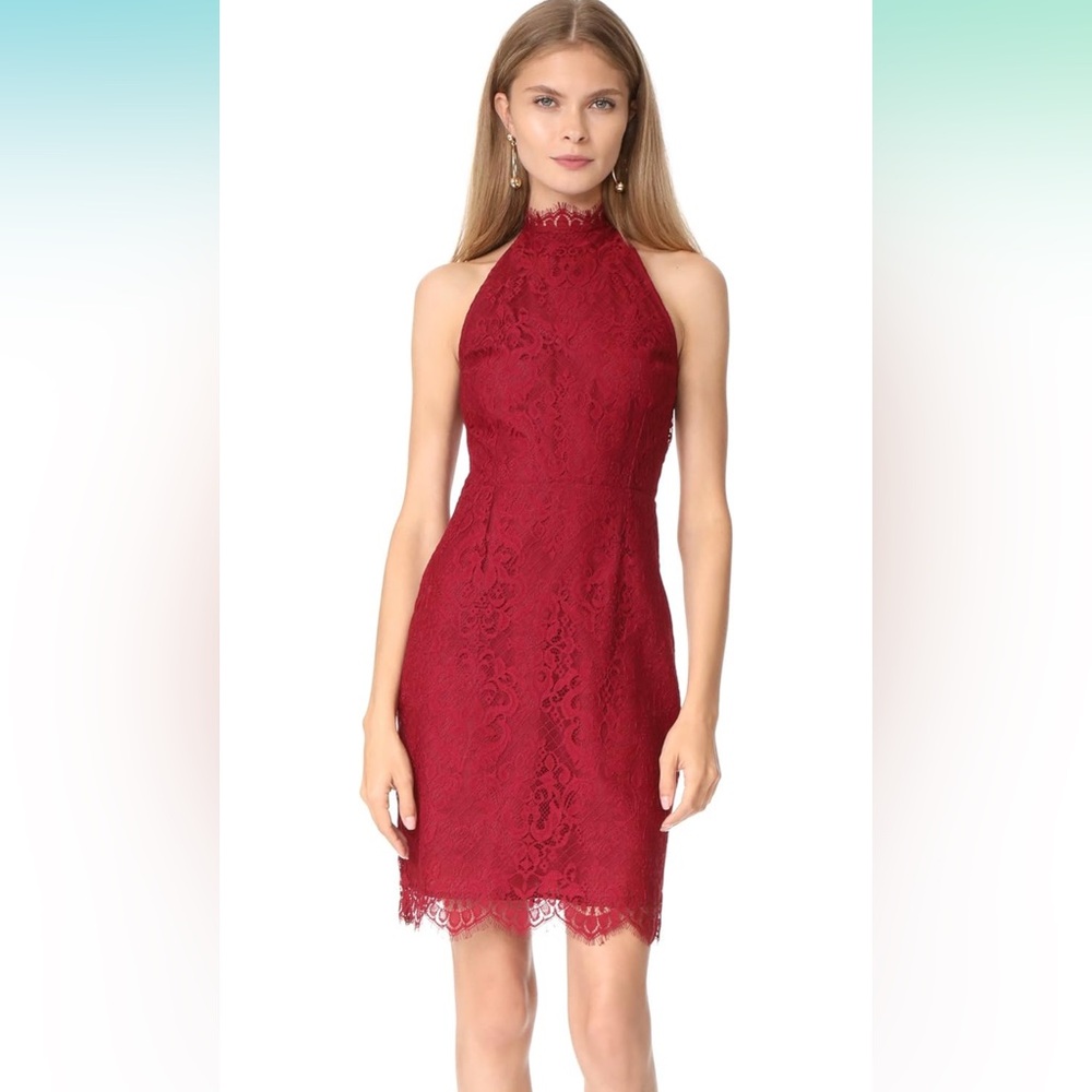 BB DAKOTA Women's Cherie High Neck Lace Shift Dress